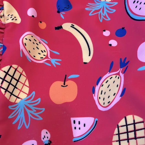 Andy & Evan Swim 2 Andy Evan Bathing Suits Size 5y One Pink W Fruit